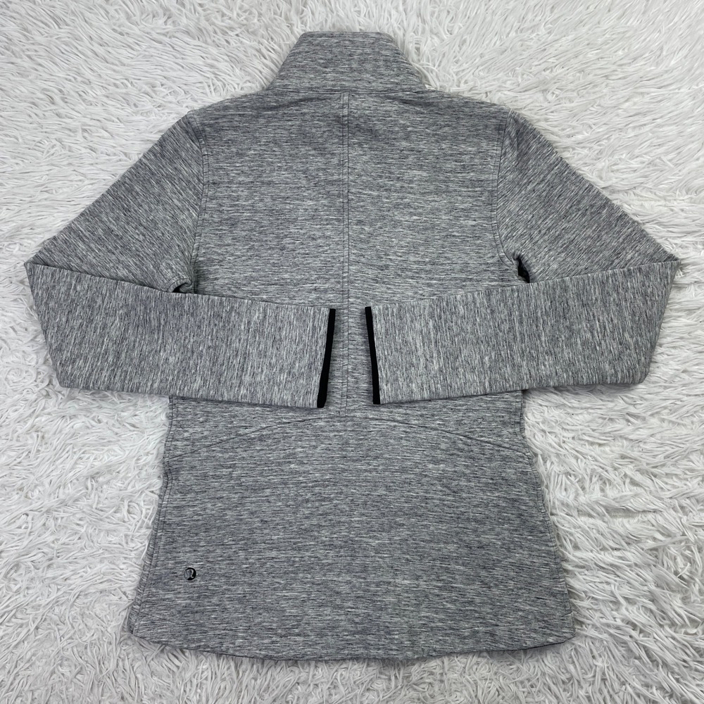 Lululemon Jacket Womens‎ 4 Gray Going Places Full Zip Mock Neck Pockets Ladies - Picture 6 of 10